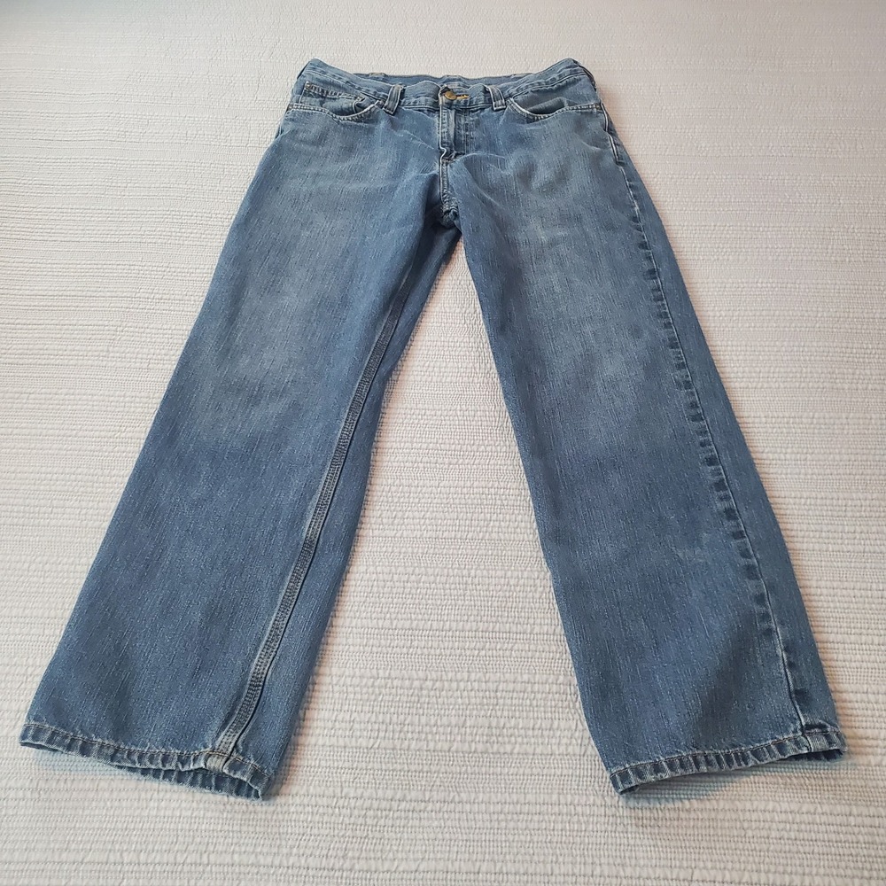 Carhartt Relaxed Fit Jeans Mens 32x30 Blue Denim Workwear 101483-968